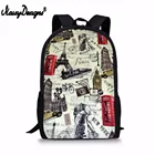 Рюкзак для девочек-подростков NOISYDESIGNS, школьный рюкзак в лондонском стиле