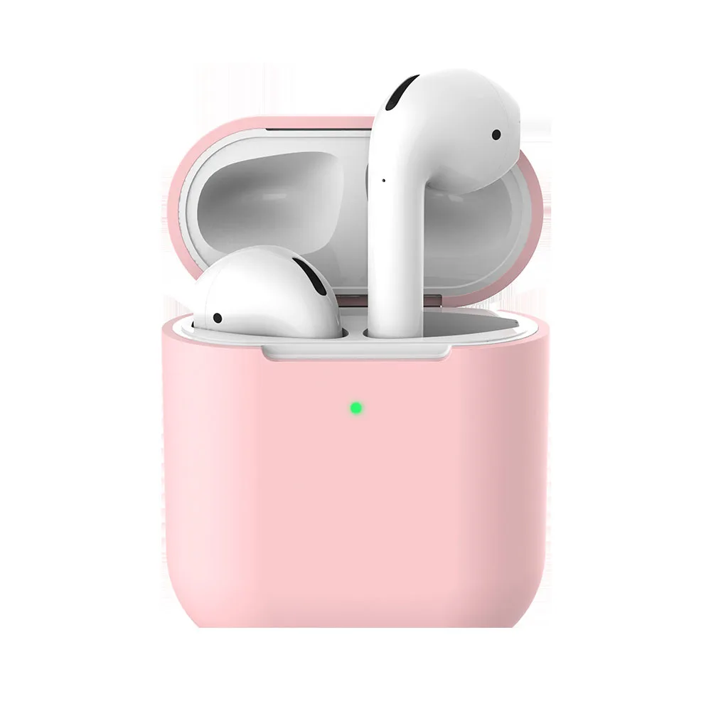fenhongTC2dai Чехол для наушников Apple AirPods 2 силиконовый чехол беспроводной Bluetooth наушники Air Pods Чехол защитный для AirPod Silm чехол - Цвет: fenhongTC2dai