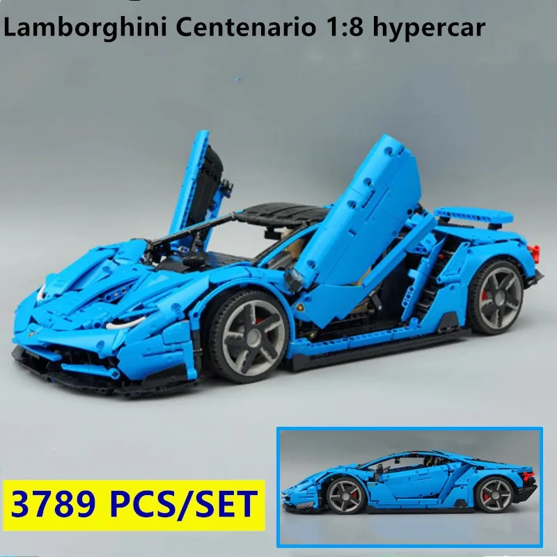 

Новый 100 год, супергоночный автомобиль Centenario 1:8 Hypercar, модель Moc-39933, строительные блоки, образовательный Рождественский подарок для детей, под...
