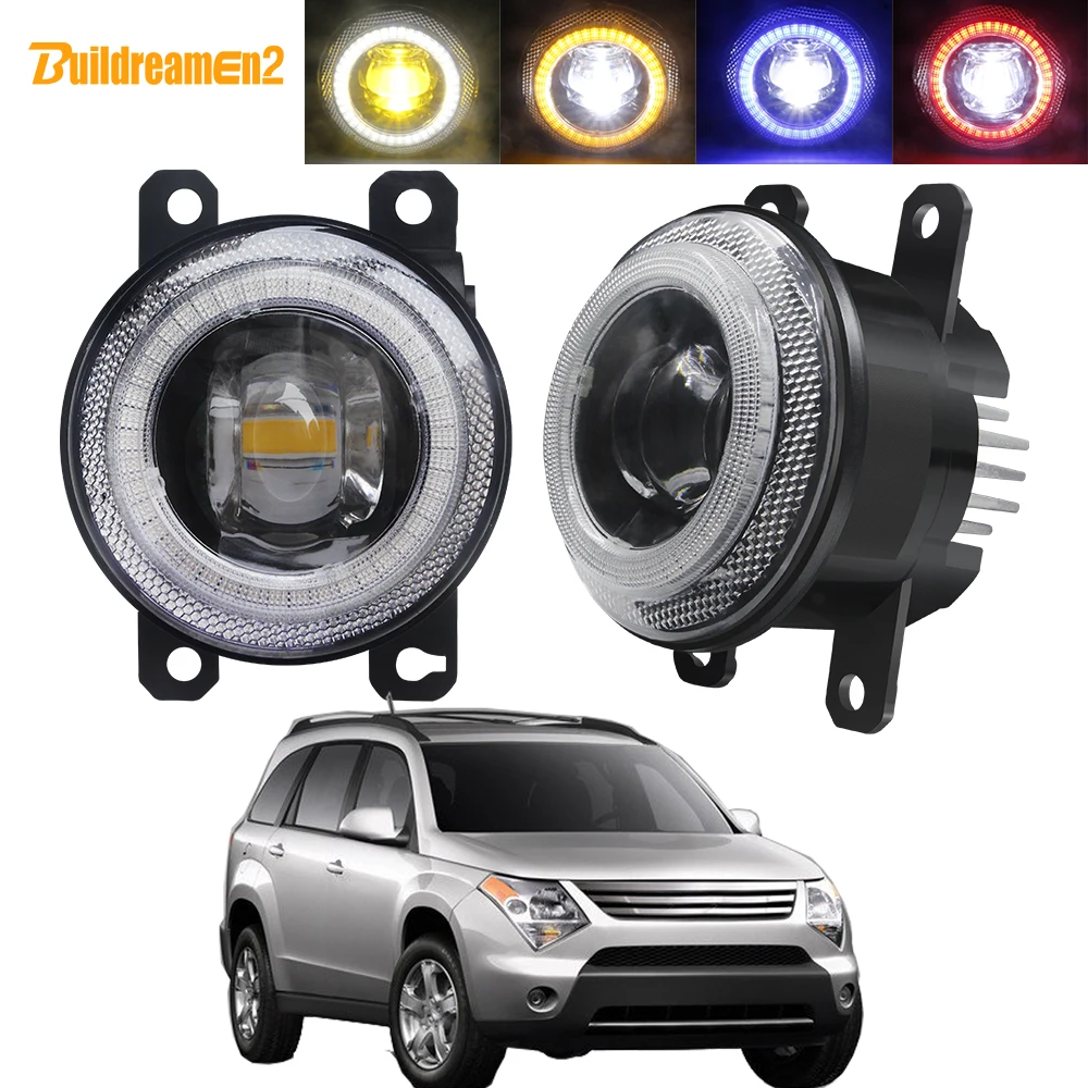 

2IN1 Car Right + Left LED Fog Light Assembly Angel Eye DRL Daytime Running Lamp 30W H11 12V For Suzuki XL7 XL-7 2007-2009