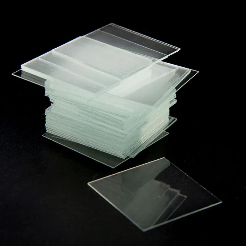 100pcs/box 50x50mm Large Microscope Glass Slide Coverslips Blank Slides Microscope Accessory 0.13-0.17mm