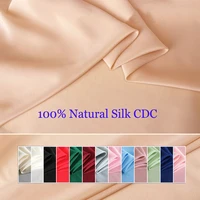 100cm114cm quality natural silk cdc fabric for gown 100 pure silk crepe de chine