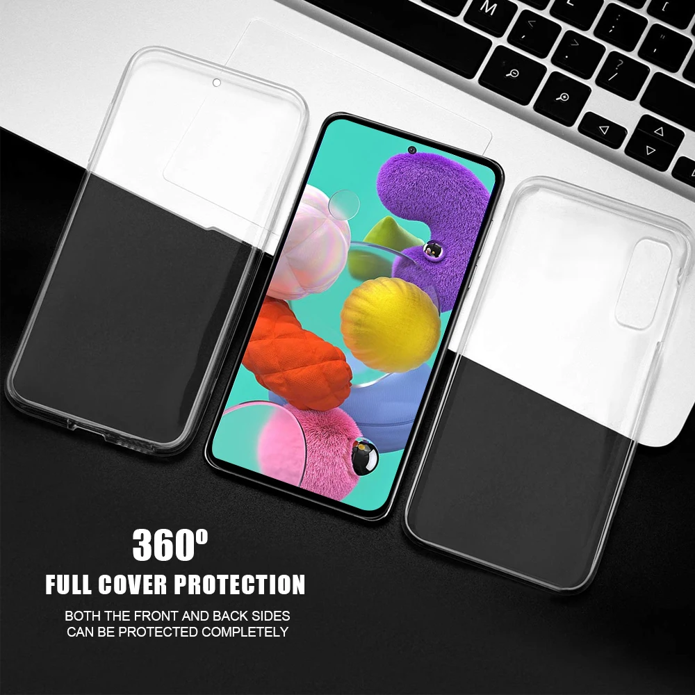 Чехол с полной защитой 360 градусов для Samsung Galaxy S20 + Plus ультра прозрачный мягкий