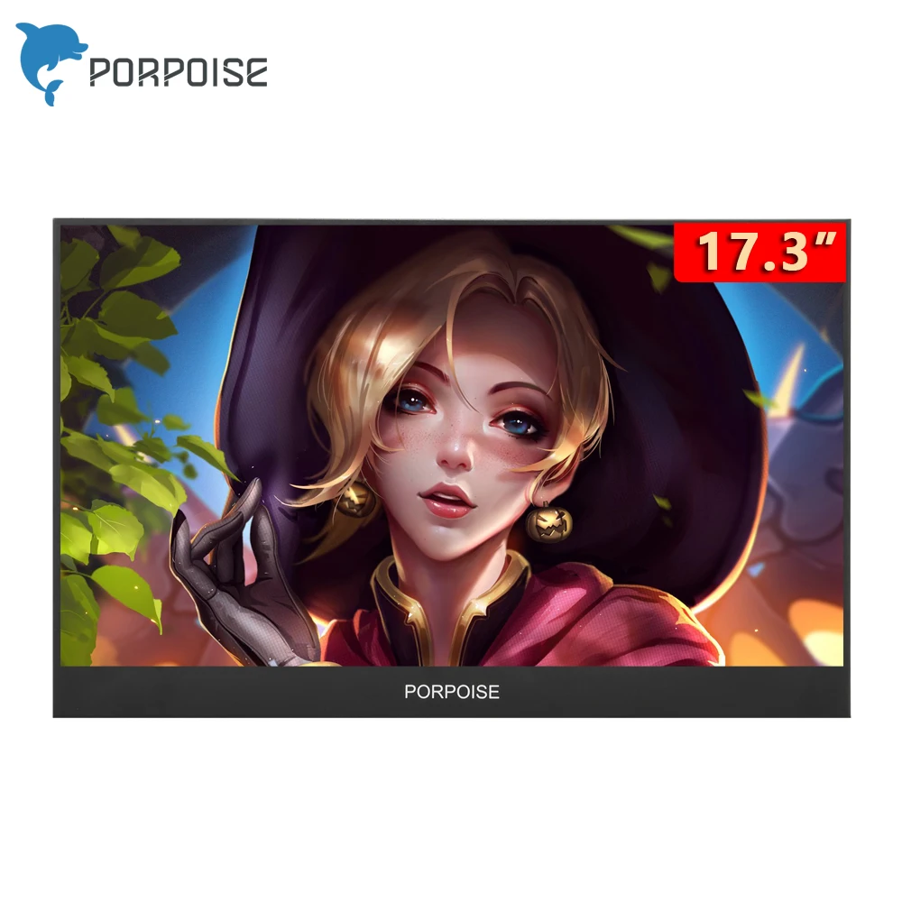 Портативный ЖК-монитор PORPOISE 17 3 дюйма игровой монитор Hdmi ips 1080p HD дисплей для PS4