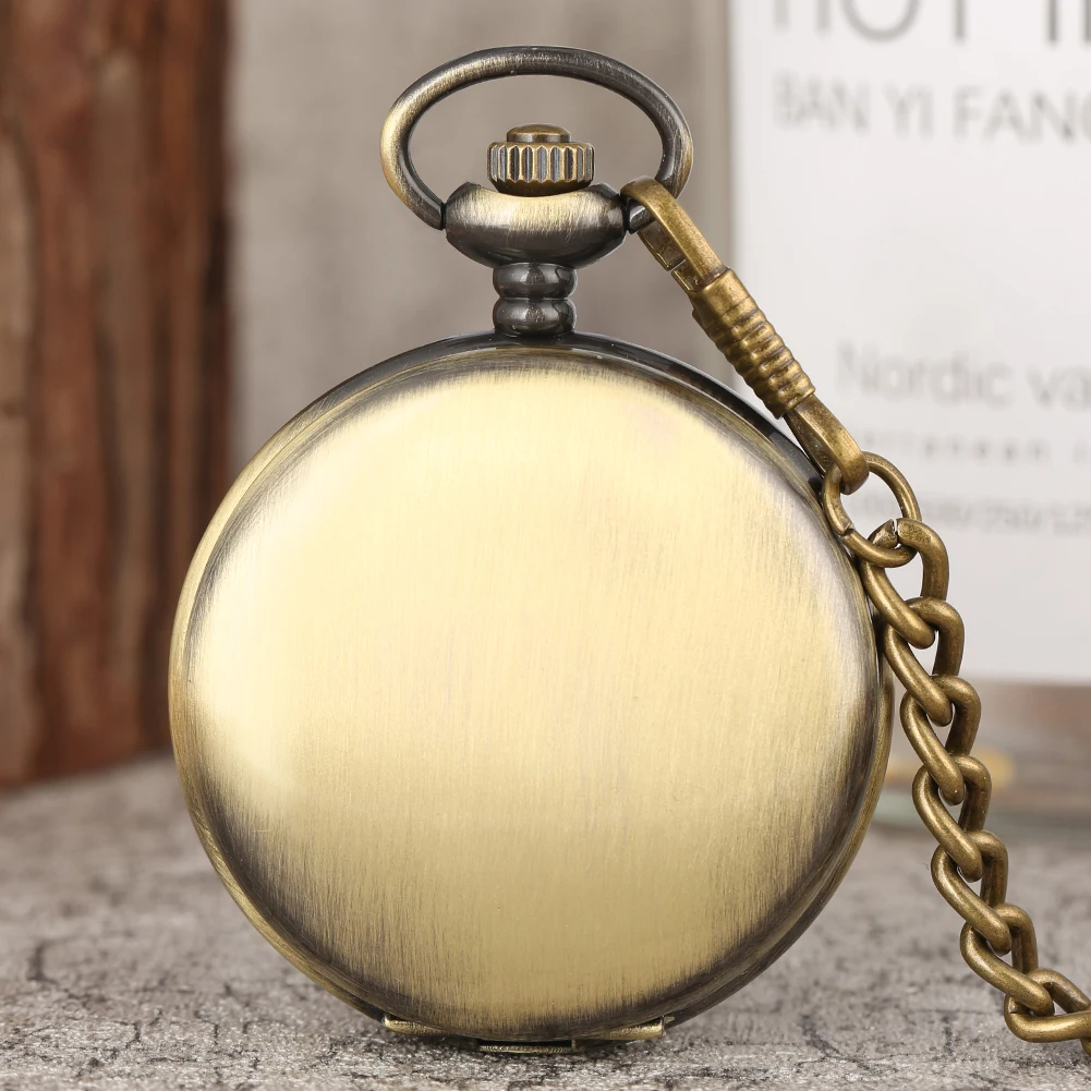 

Retro Hand-winding Mechanical Pocket Watch Unisex Smooth Polish Fob Watches Pendant with 30CM Chain Steampunk reloj de bolsillo