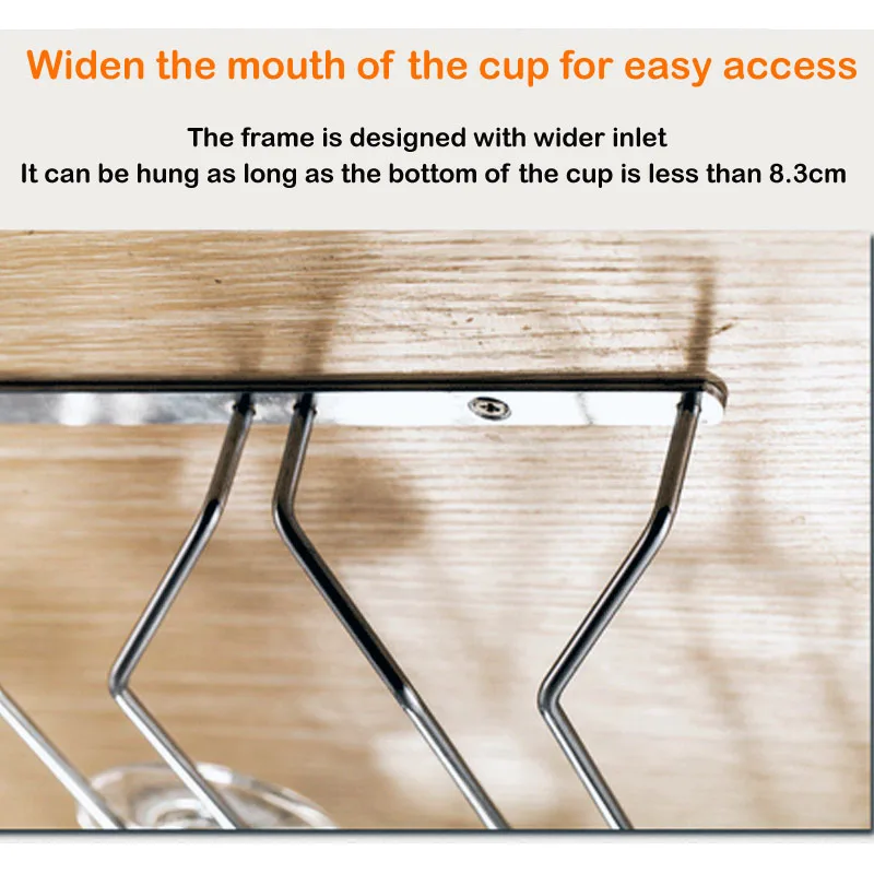 Перевернутая стойка для стаканов красного вина цвет шампанского яркий держатель