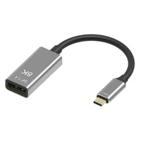 thunderbolt 3 type c to displayport 1 4 cable usb c 3 1 male to dp female converter 8k60hz 4k120hz hd adapter for macbook