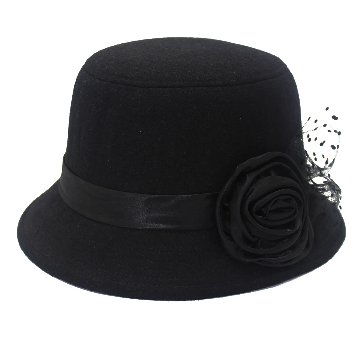 Новая модная купольная шляпа с розами изысканная дамская розовым цветком и