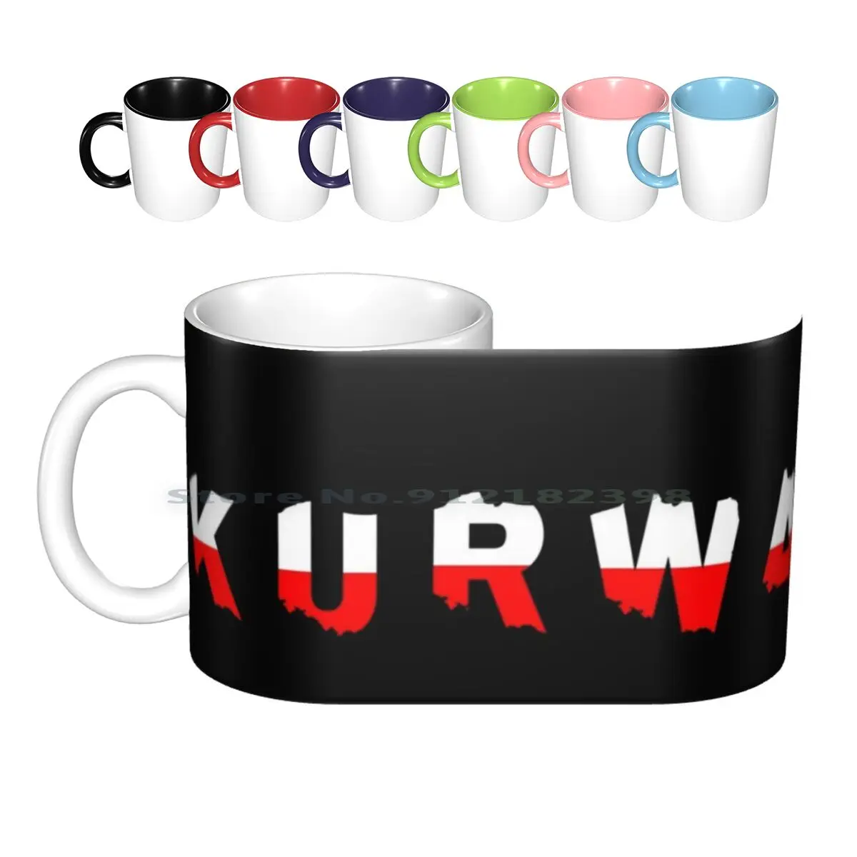 

Керамические кружки Kurwa, кофейные чашки, кружка для чая с молоком, польская, креативные трендовые винтажные подарочные чашки