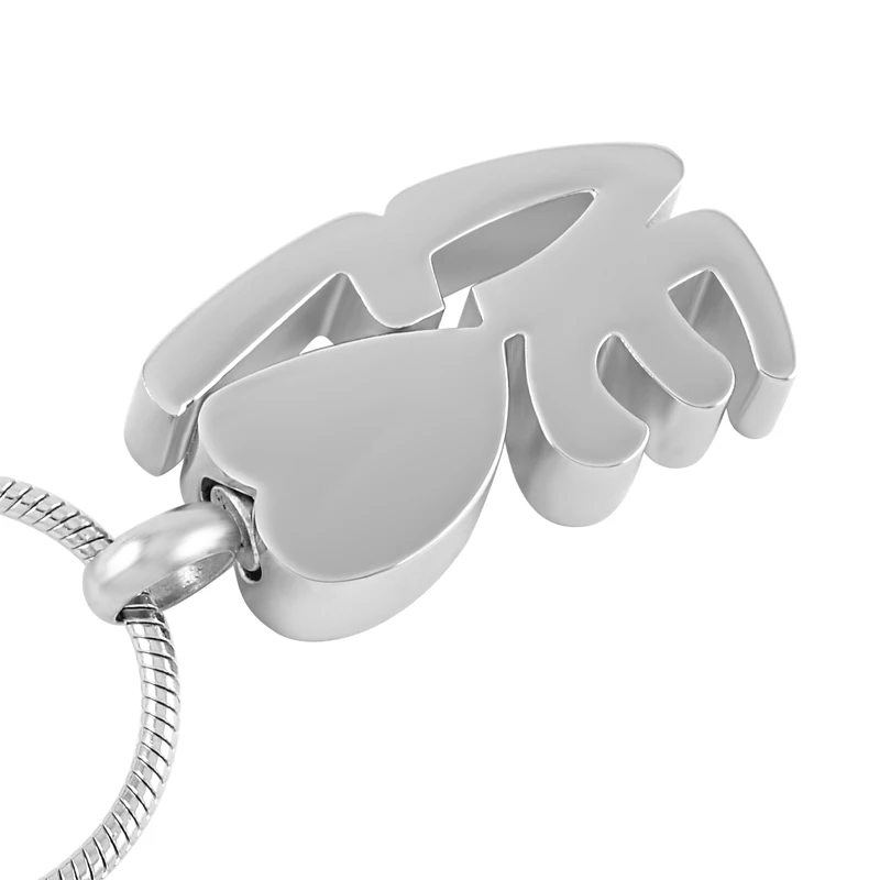 

IJD9254 LOVE Heart Stainless Steel Cremation Ashes Pendant Unisex Necklace Memorial Urn Keepsake Funeral Jewelry