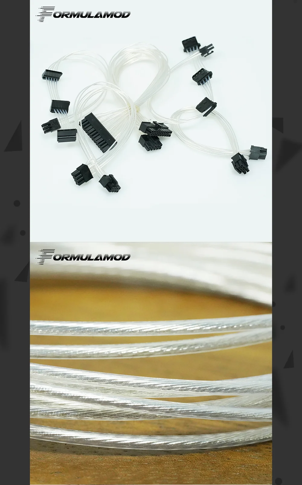 FormulaMod Fm-EVGA-SL, полностью модульные кабели PSU, посеребренный 18AWG, для EVGA G2 G3 G+ Серия Модульных PSU