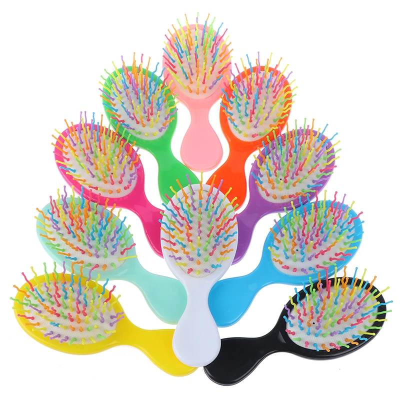 

Baby Kids and Women Hair Comb Candy Color Plastic Hair Brush Child Portable Travel Anti-static Comfortable Head Massager Combs