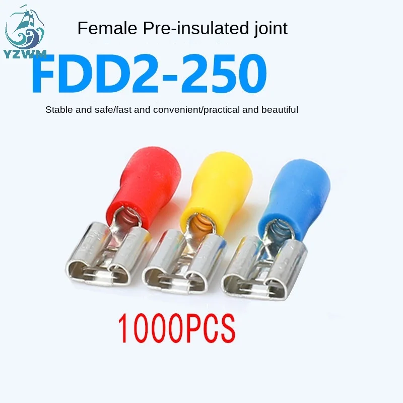 

YZWM 1000 шт. гнездовые изолированные электрические контакты FDD 2-250