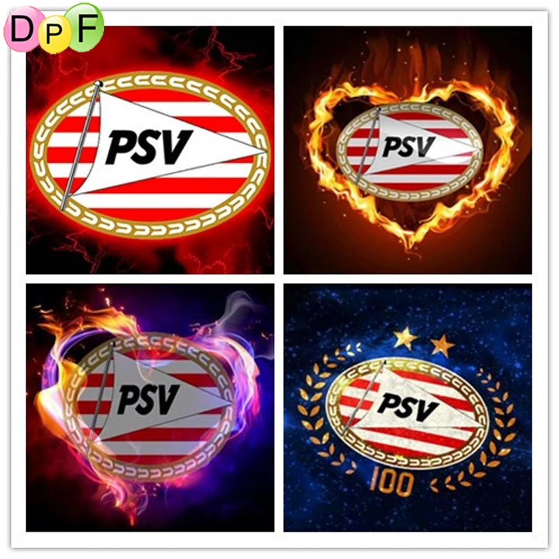 DPF 5D алмазная живопись сделай сам вышивка крестиком мозаика логотип psv полностью