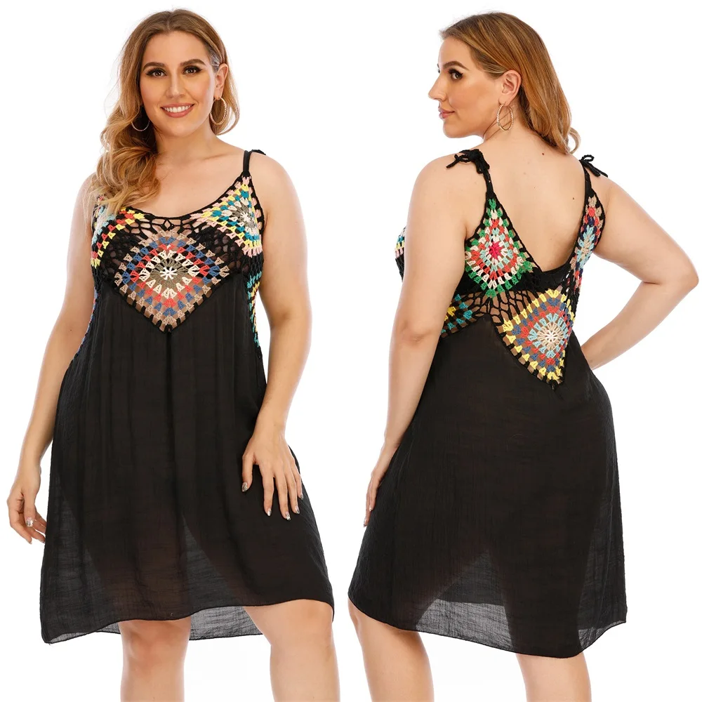 2021 Print Knit Bodycon Dress Women Green Summer Hollow Out Sexy Sleeveless Spaghetti Strap Beach Midi Dresses Party