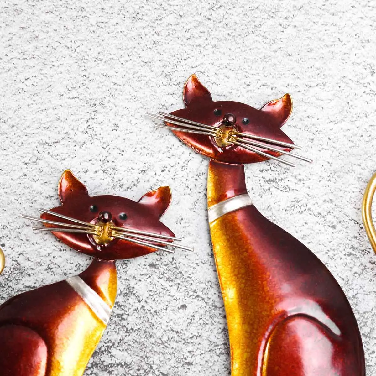 Настенная вешалка с железным котом 4 крючка для декора пакеты шубы настенное