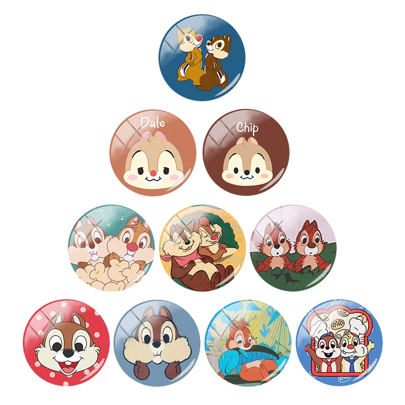 

Disney Kiki and Titi 12mm/15mm/16mm/18mm/20mm/25mm photo glass cabochon dome flat back to send a friend souvenir
