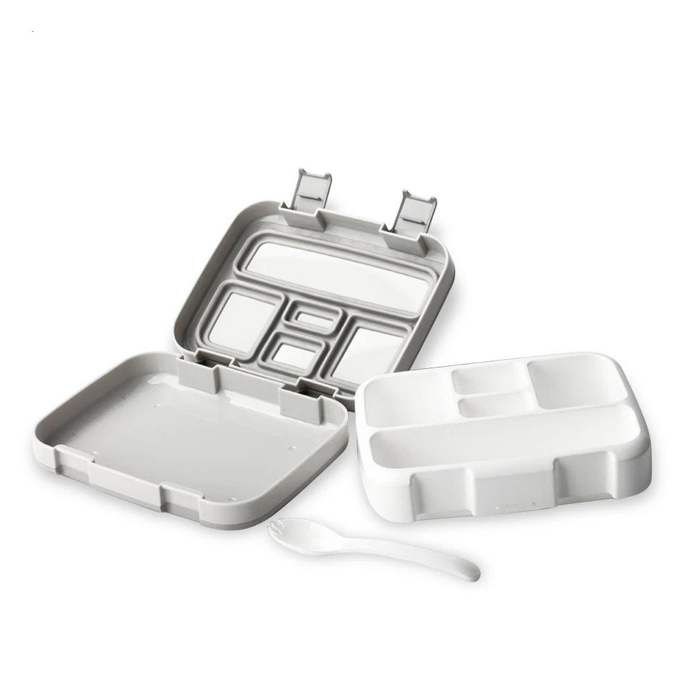 5 сетки BPA Бесплатный Ланч-бокс с отсеком Microwavable мультфильм Bento герметичный