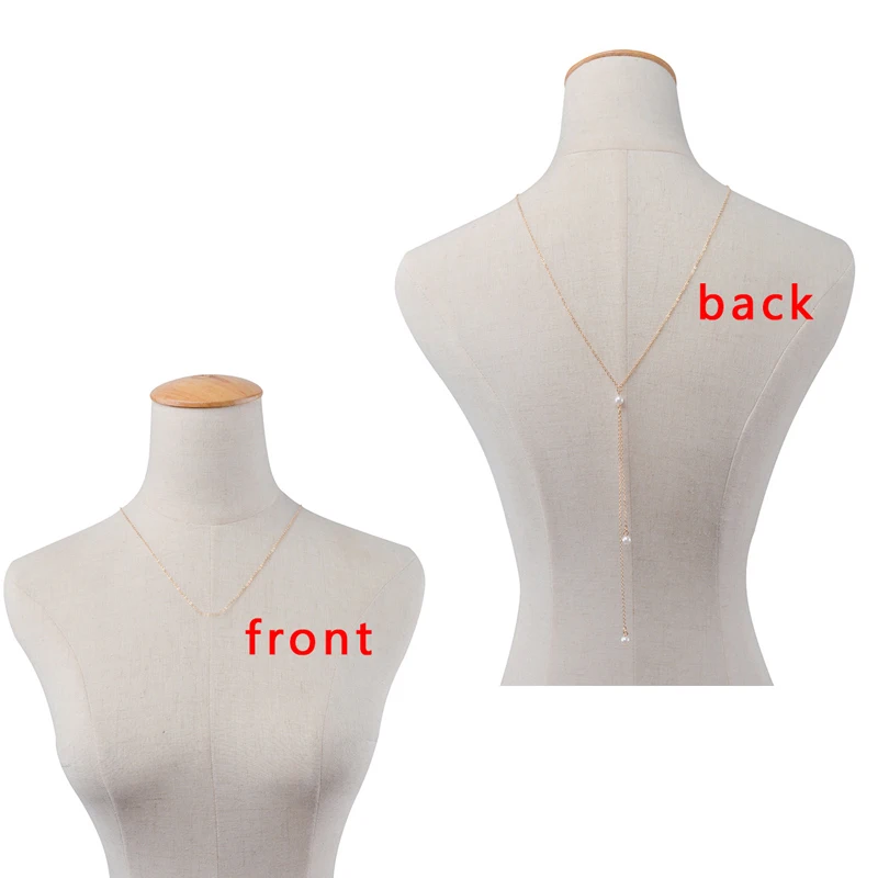 Ожерелье с имитацией жемчуга для женщин цепочка на спину Ювелирное Украшение