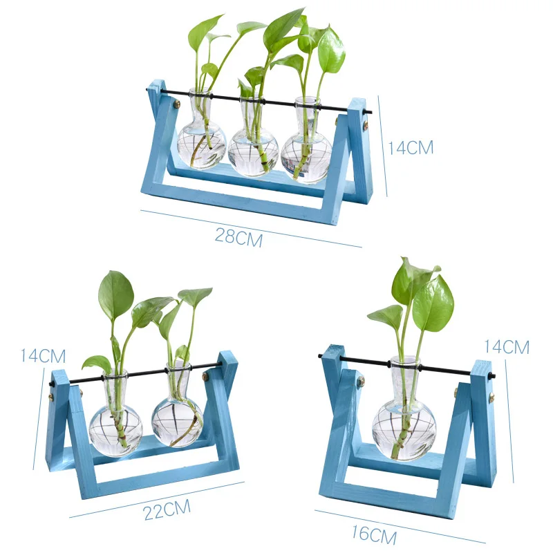 Винтажные стеклянные настольные растения 1 шт. бонсай Цветочная фотоваза с