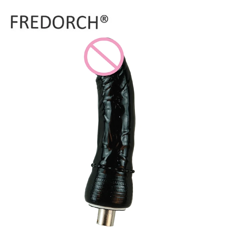 Fredorch механические секс игрушки 3XLR разъем черный фаллоимитатор C13 (длина 20 см