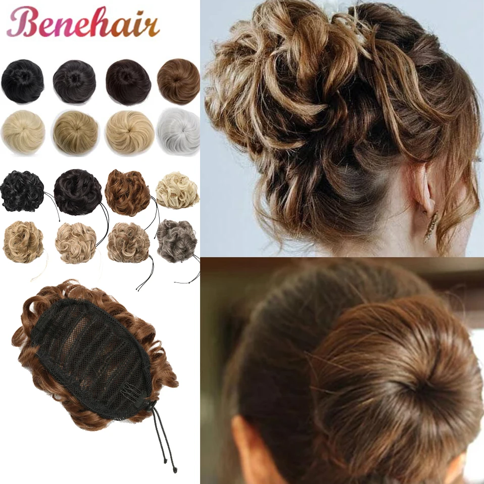 Benehair резинки для волос синтетические накладные волосы черный коричневый блонд