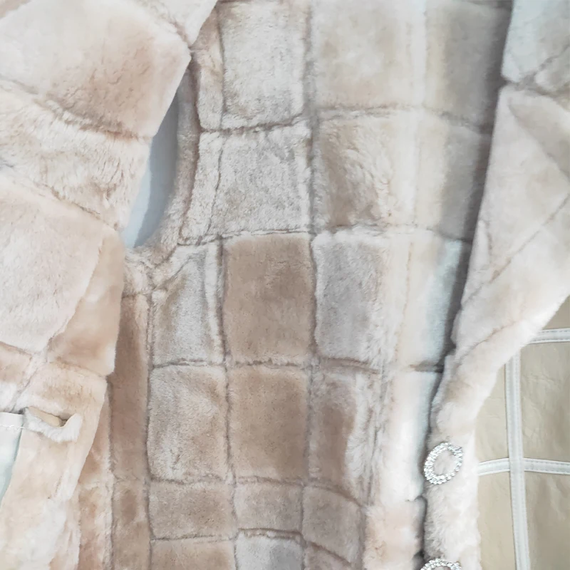 Женский Теплый жилет из овечьей шерсти осенне-зимний свитер натуральной кожи