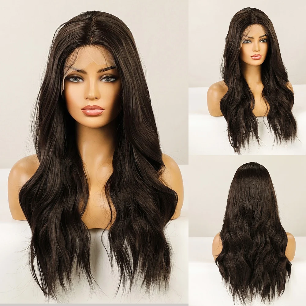 Парик для косплея блонд единорог длинный коричневый на сетке синтетические