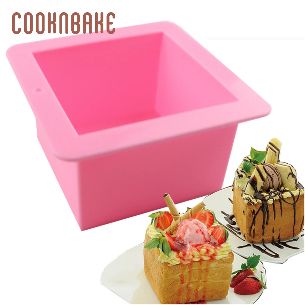 COOKNBAKE 500 мл силиконовая форма для мыла квадратный хлеб торт оборудование выпечки