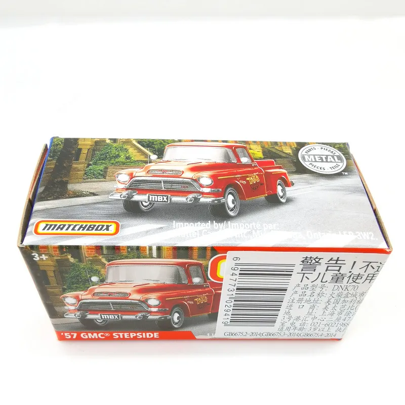 2019 спичечный коробок Автомобили 1:64 Автомобиль 57 GMC STEPSIDE металлический литый