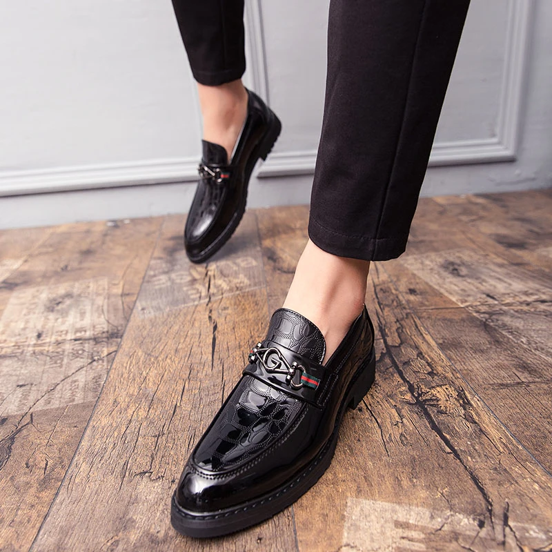 Модельные туфли мужские лоферы люксовый бренд сезон весна-осень мужская