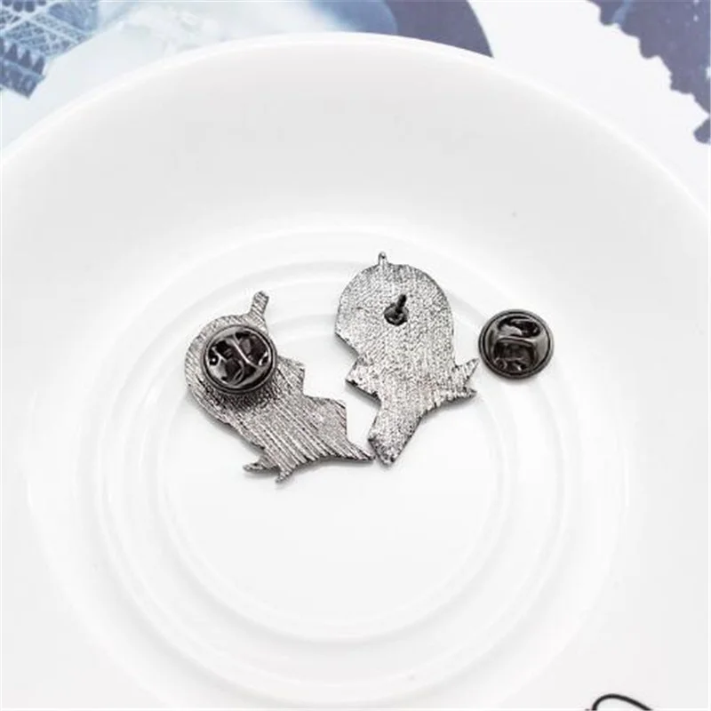 Лучшие бутоны разбитое сердце 2 руки брошь фиолетовая эмаль булавки пряжка сумка