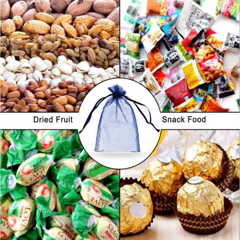 50 шт. мешочки для ювелирных изделий из органзы|Подарочные сумки и упаковка| |