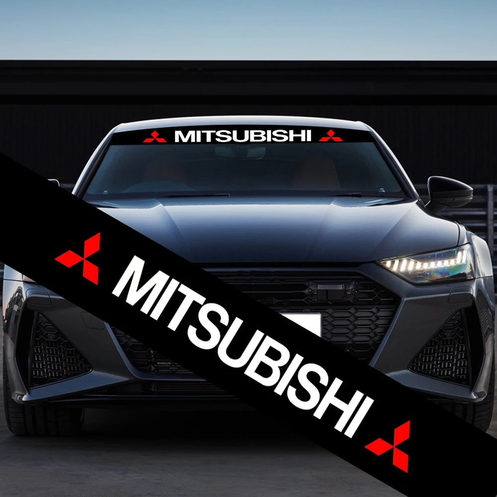 

Car Styling Front Rear Windshield Sticker Sunshade Vinyl Decoration Decal For Mitsubishi ASX Outlander L200 EVO Lancer EX Pajero