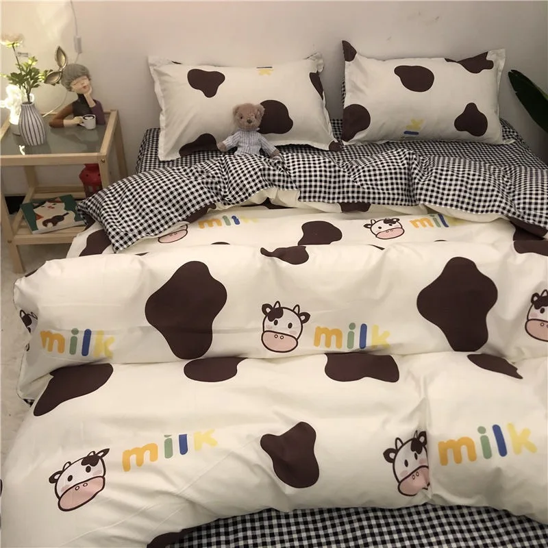

4PCS Super Soft Bear Bedding Set Luxury Bed Linens 200X230/220X240 Duvet Cover Set