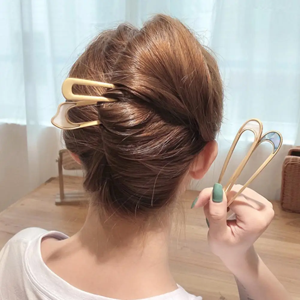 

Minimalist Hairpin Hair Fork U Shape Hair Jewelry Alloy Girls Hair Stick for Daily Wear Girl Hair Tools Bun Hair Accessories