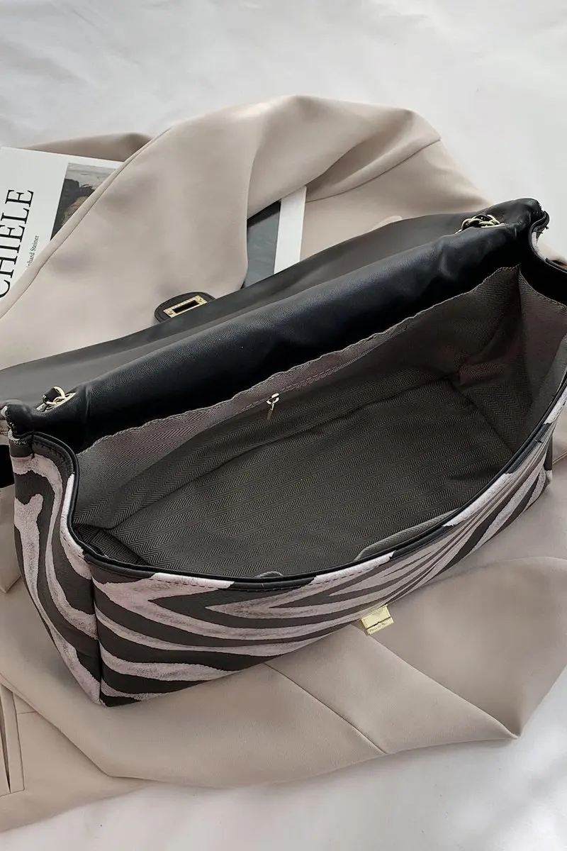 

Leopard Zebra Pattern PU Leather Large Shoulder Bags for Women 2020 Handbag Designer Bag Hand Bags Women Bag Trend Branded
