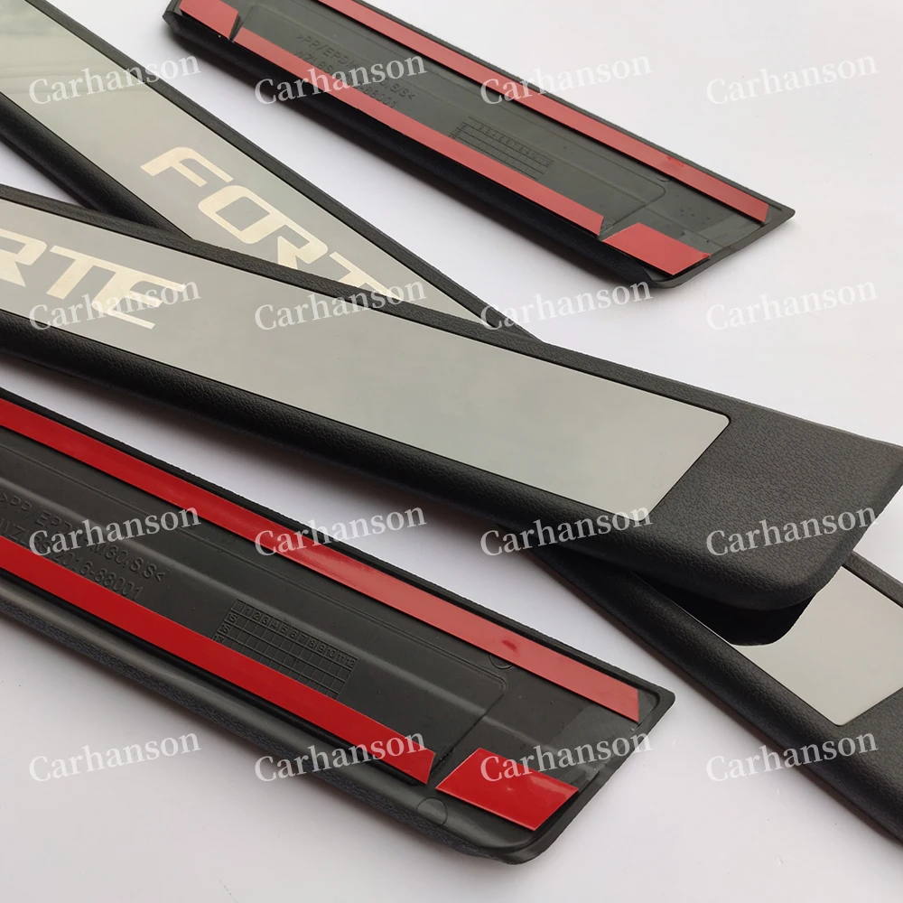 Накладка на порог для автомобиля Kia Forte аксессуары протектор автомобильной