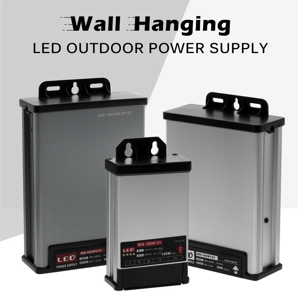 Настенная Светодиодная лампа-драйвер 12 В постоянного тока 24 100 Вт 300 400 настенное