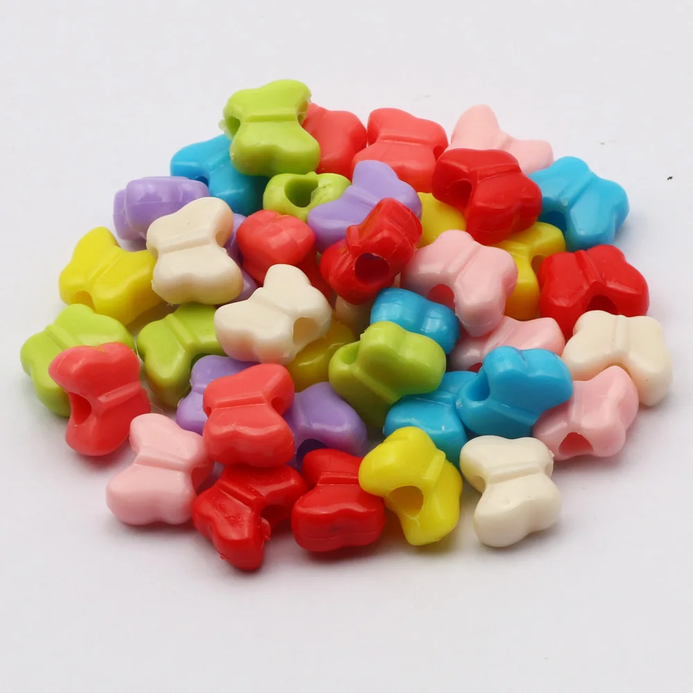 

10 х1, 3 мм цветные акриловые бусины-бабочки, бусины-разделители россыпью для изготовления ювелирных изделий «сделай сам», для ожерелий, брасл...