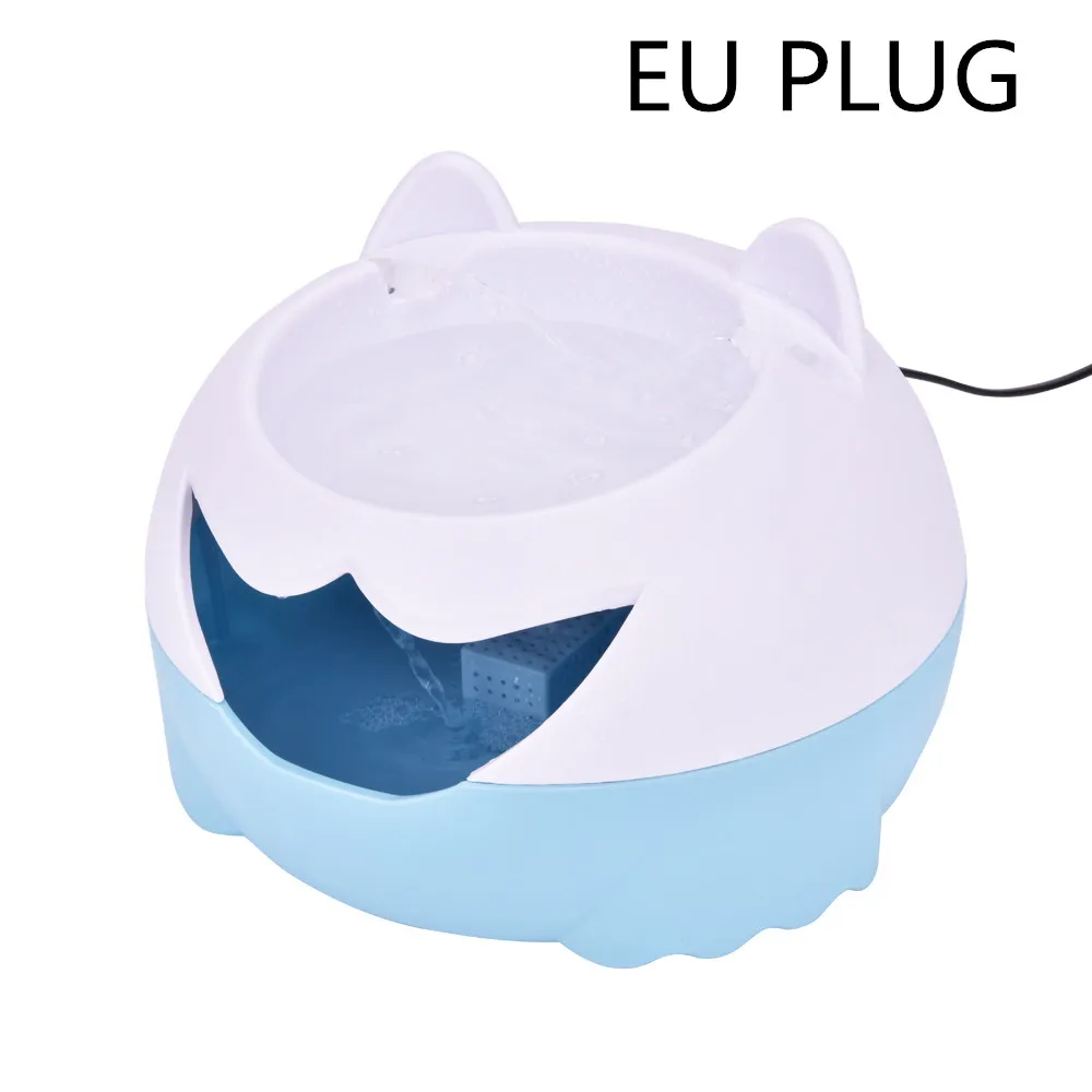 EU Plug 3L большой автоматический насос для водного фонтана с фильтром кошачий фонтан Электрический диспенсер для воды чаша для питья домашнего использования - Цвет: EU Plug