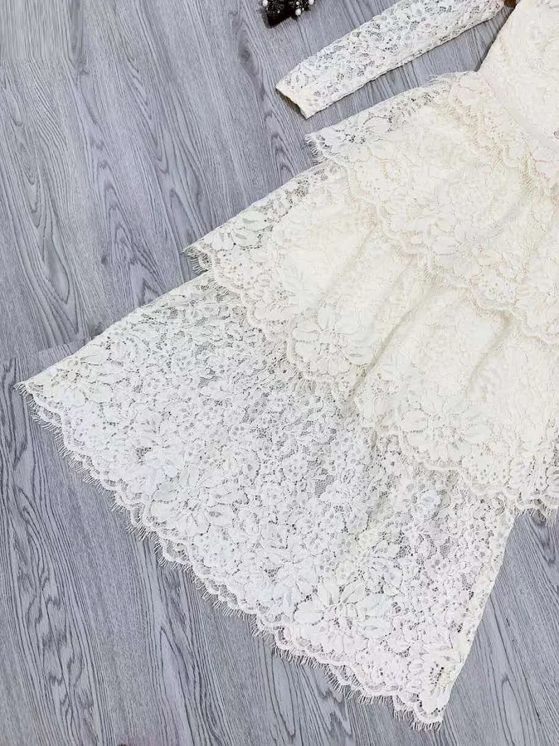 Кружевное длинное платье наивысшего качества осень 2020 вечерние женские