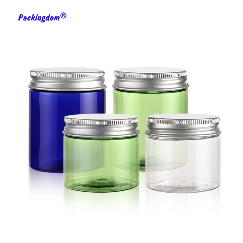 20 штук пустые баночку с маской Пластик прозрачный Алюминий Кепки Еда контейнер