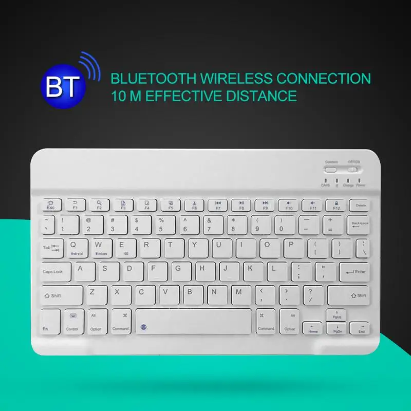 Тонкая беспроводная Bluetooth клавиатура для iPhone iPad планшетов ноутбуков на Android тонкая Портативная USB с