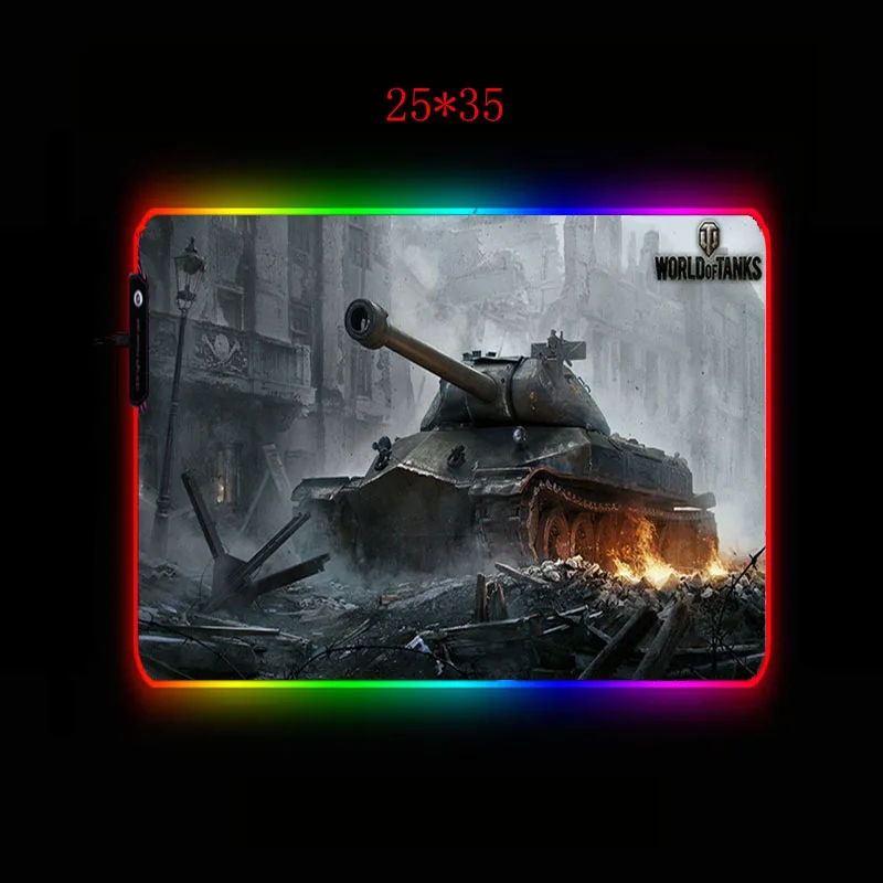 XGZ World of Tanks игровой Мышь пусковая площадка игровая компьютерная Pad RGB подсветкой
