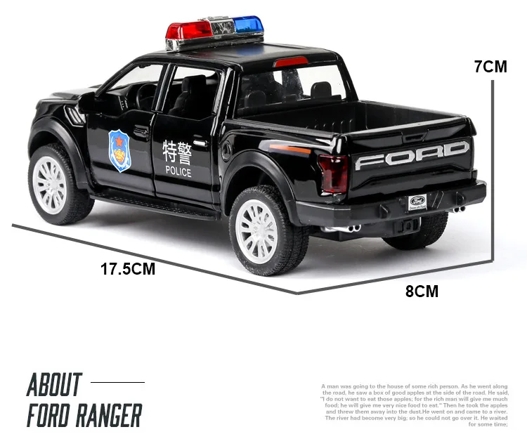 1:32 Высокая моделирования Ford Raptor F150 Детская игрушка сплава внедорожник модель