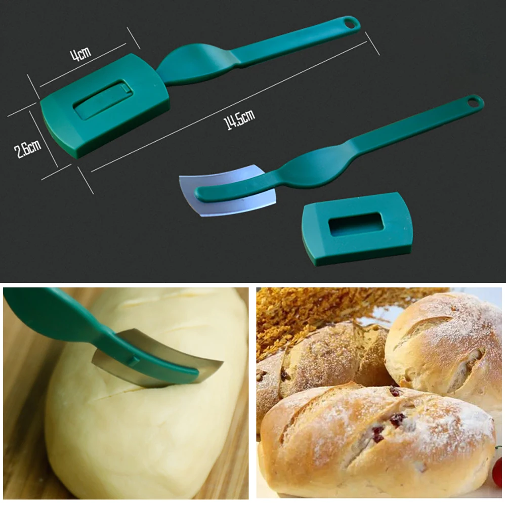 1 ud.cuchillo de Arch para pan Baguette cortador French Toas curvo с cuchilla fina стальной al carbono|Принадлежности для