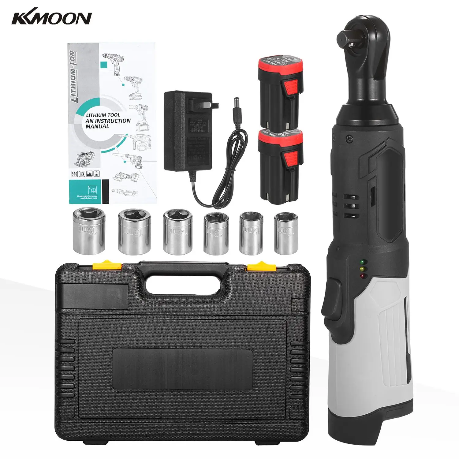 KKMOON портативный беспроводной электрический ключ с трещоткой 3/8 дюймов 80N.M 240