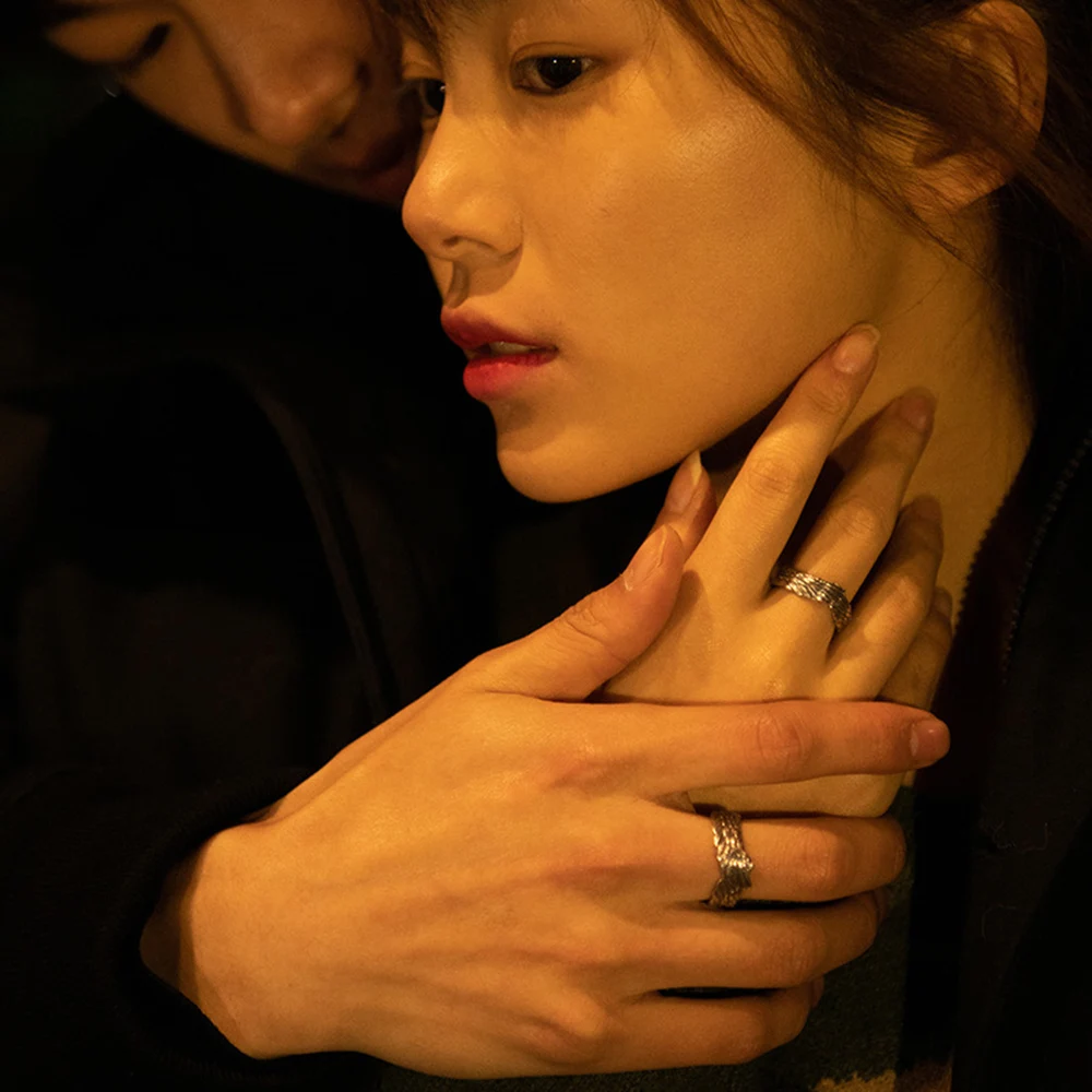 

European and American New Punk Style Wing Open Ring Hip-hop Rock Men's Ring Couple Ring Adjustable Ring Gothic Angel Wings