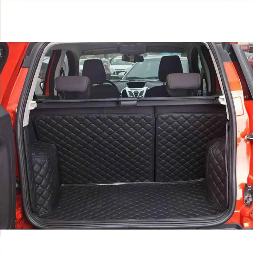 for ford ecosport leather car trunk mat 2013 2014 2015 2016 2017 2018 2019 cargo liner luggage boot rug carpet